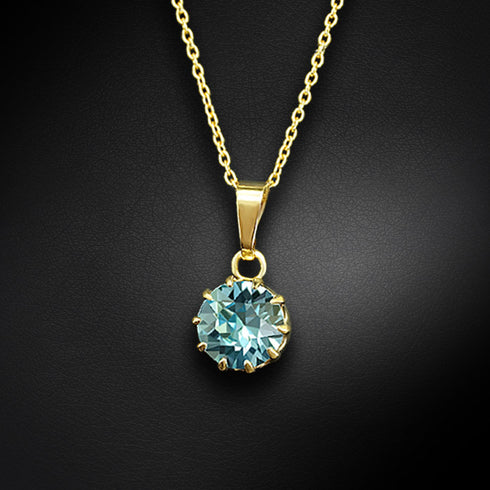 Кулон "Spīdošs Akvamarīns" с кристаллами Swarovski™